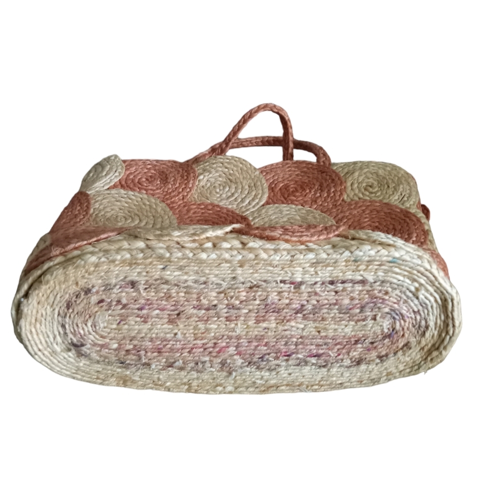 14" Eco Friendly Handmade Fibre Shopping Bag - Picture 4 of 5